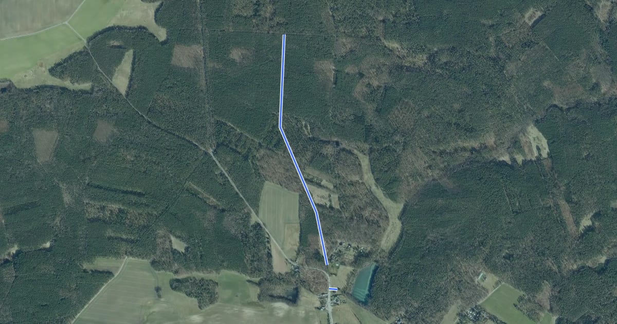 Маршрут Reitroute R Schmannewitz-Fernreitweg F на спутниковом снимке