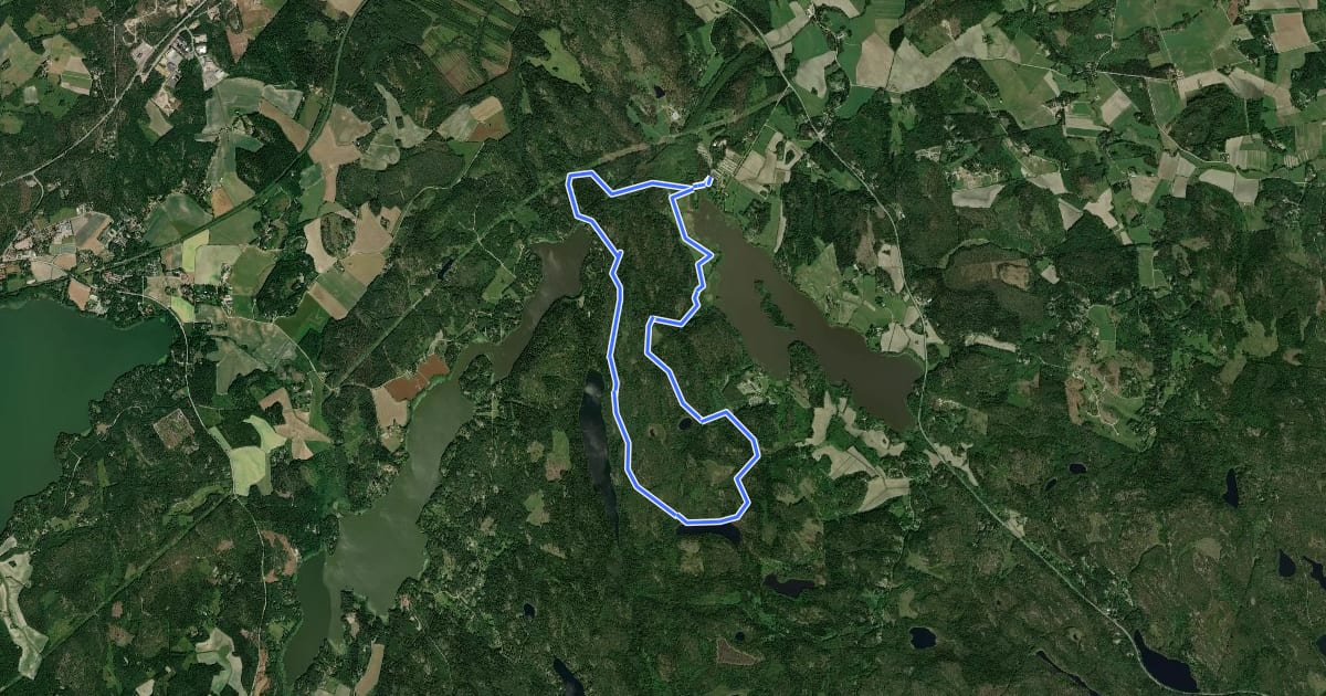 Маршрут Reitti 10.7 km на спутниковом снимке