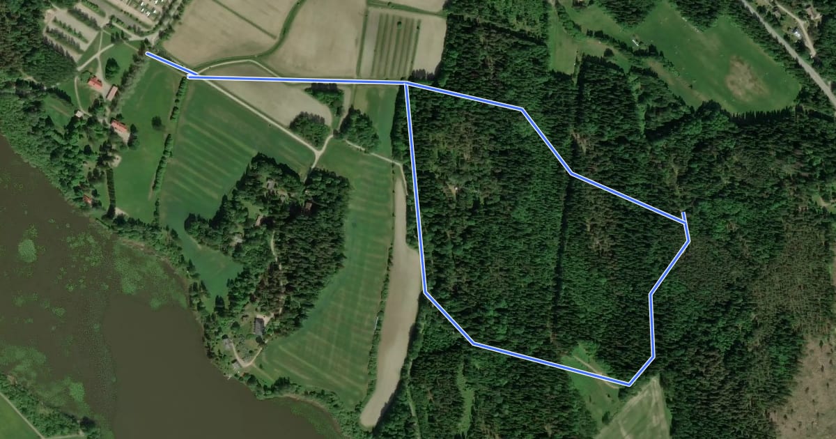 Маршрут Reitti 2.9 km на спутниковом снимке