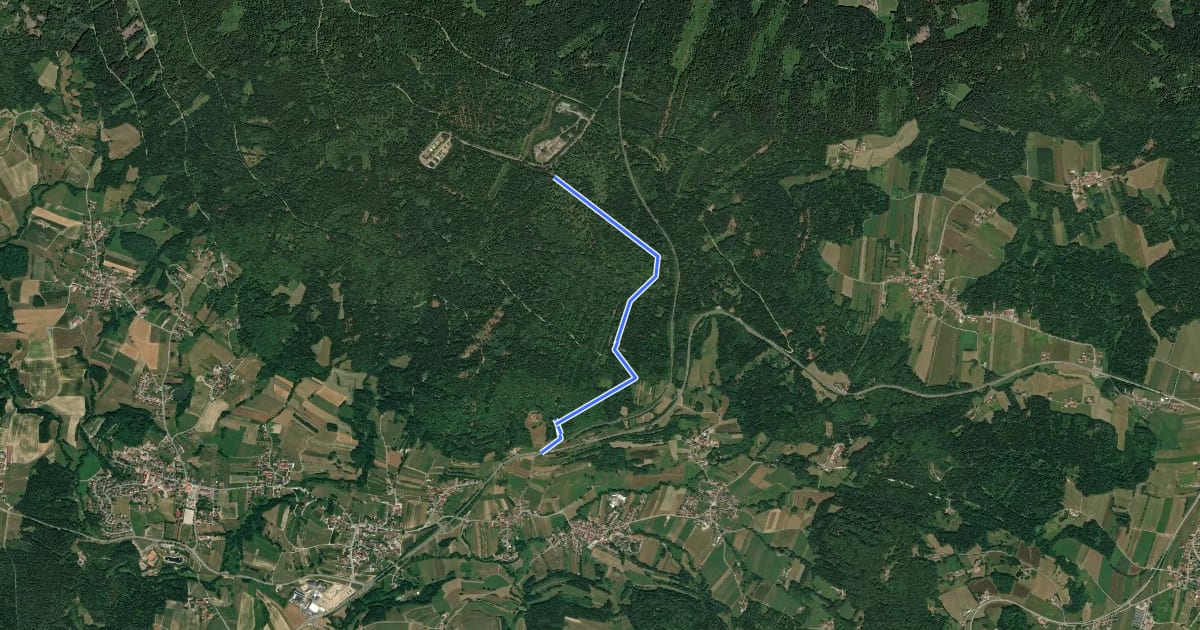 Маршрут Reitweg на спутниковом снимке