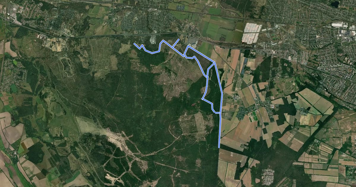 Маршрут Reitwege Doeberitzer Heide на спутниковом снимке