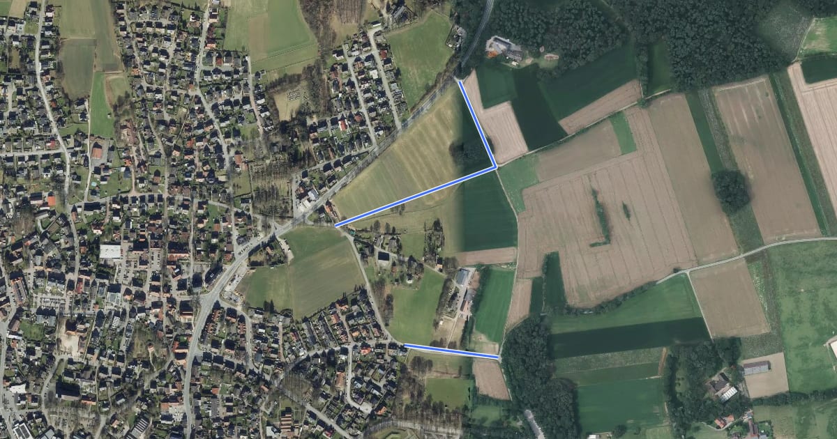 Маршрут Reken Jugendherberge Rundweg A1 на спутниковом снимке
