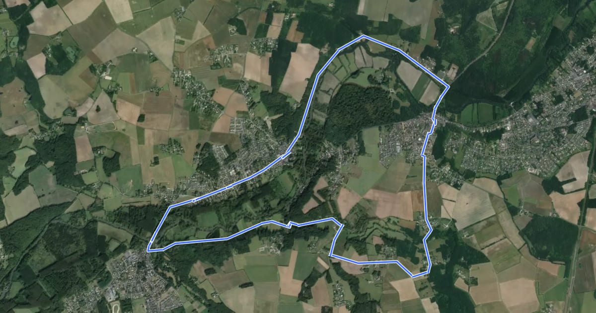 Маршрут Reliefs de l'Indre на спутниковом снимке