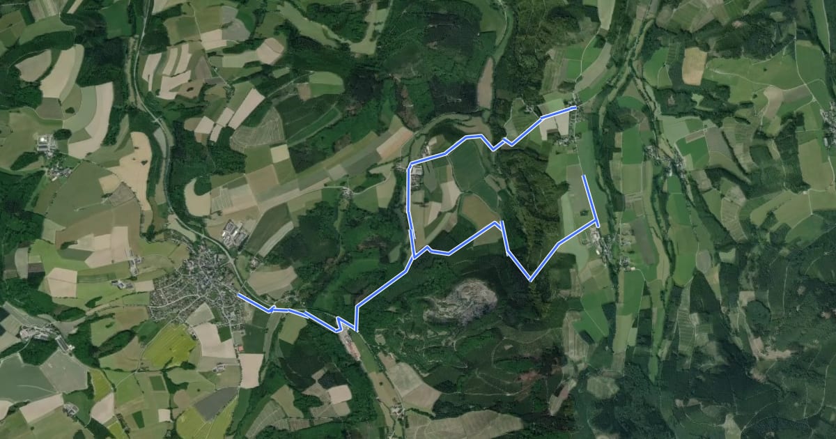 Маршрут Remblinghausen Rundweg Rh4 на спутниковом снимке