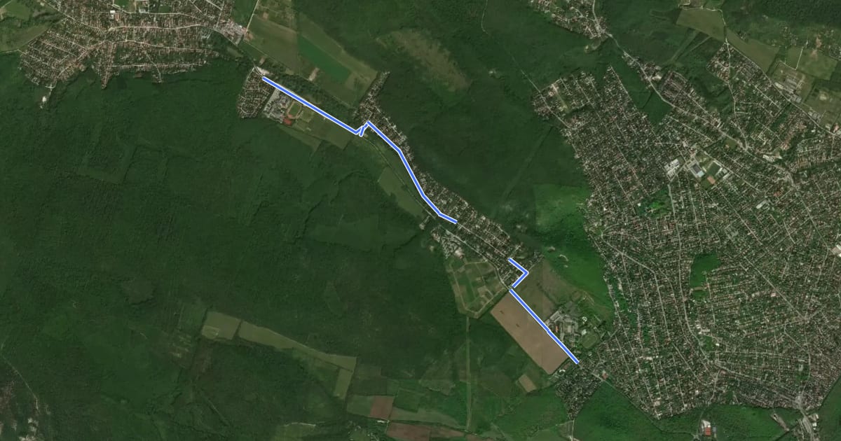 Маршрут Remeteszőlősi kerékpárút на спутниковом снимке