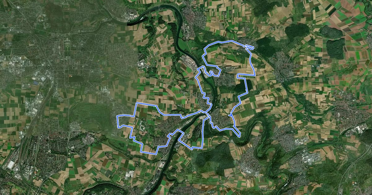 Маршрут RemseckerWeg на спутниковом снимке