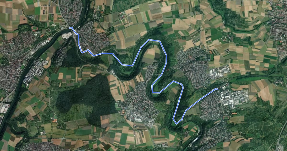 Маршрут Remsschleifen на спутниковом снимке