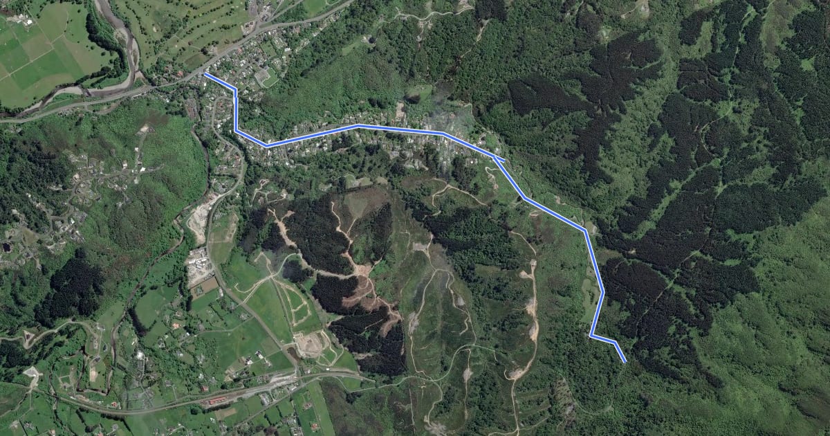 Маршрут Remutaka Rail Trail - alternative access на спутниковом снимке