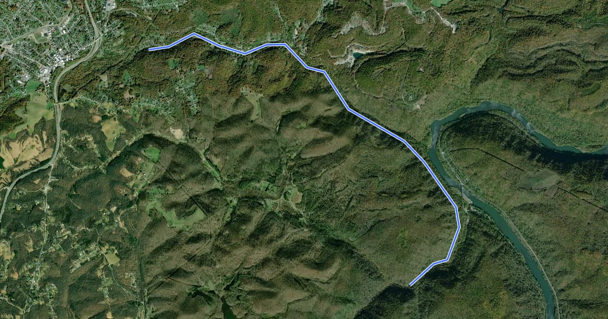 Маршрут Rend Trail на спутниковом снимке