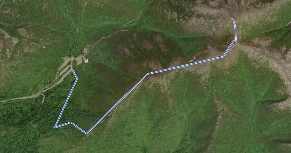 Маршрут Rendezvous Peak from Arctic Valley на спутниковом снимке