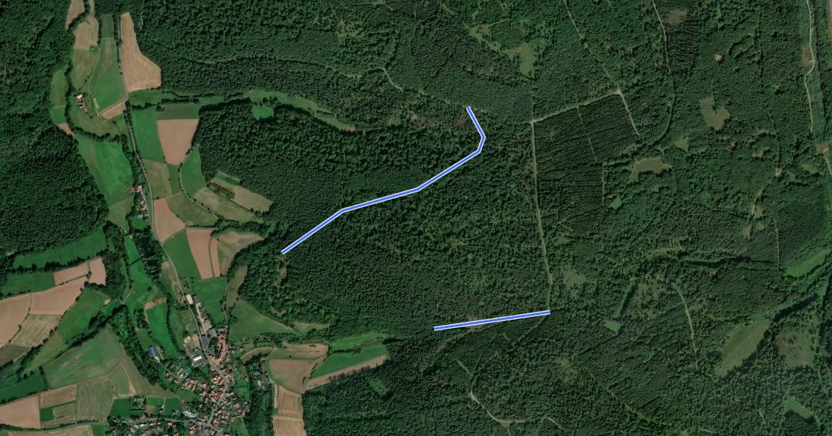 Маршрут Rengshausen Rundweg R5 на спутниковом снимке