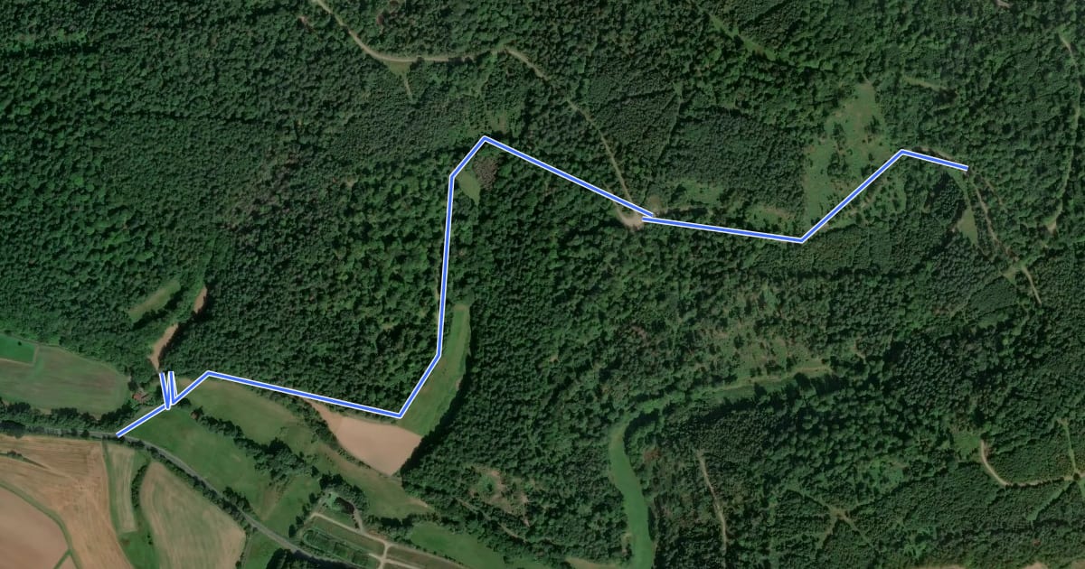 Маршрут Rengshausen Rundweg R7 на спутниковом снимке