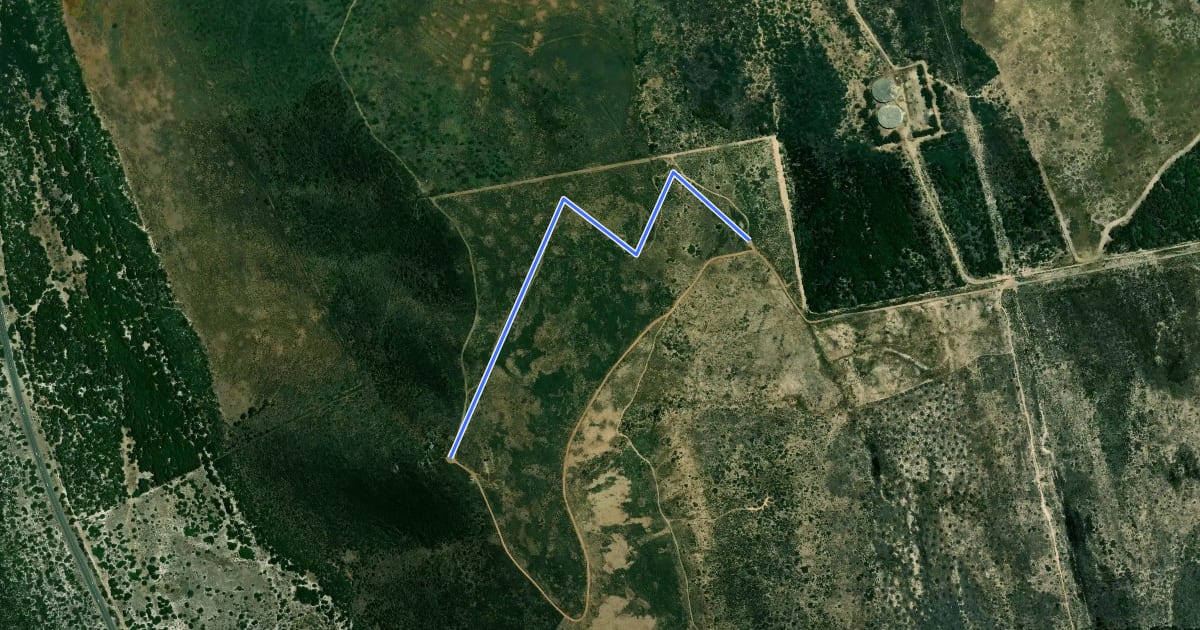 Маршрут Renosterveld Trail на спутниковом снимке