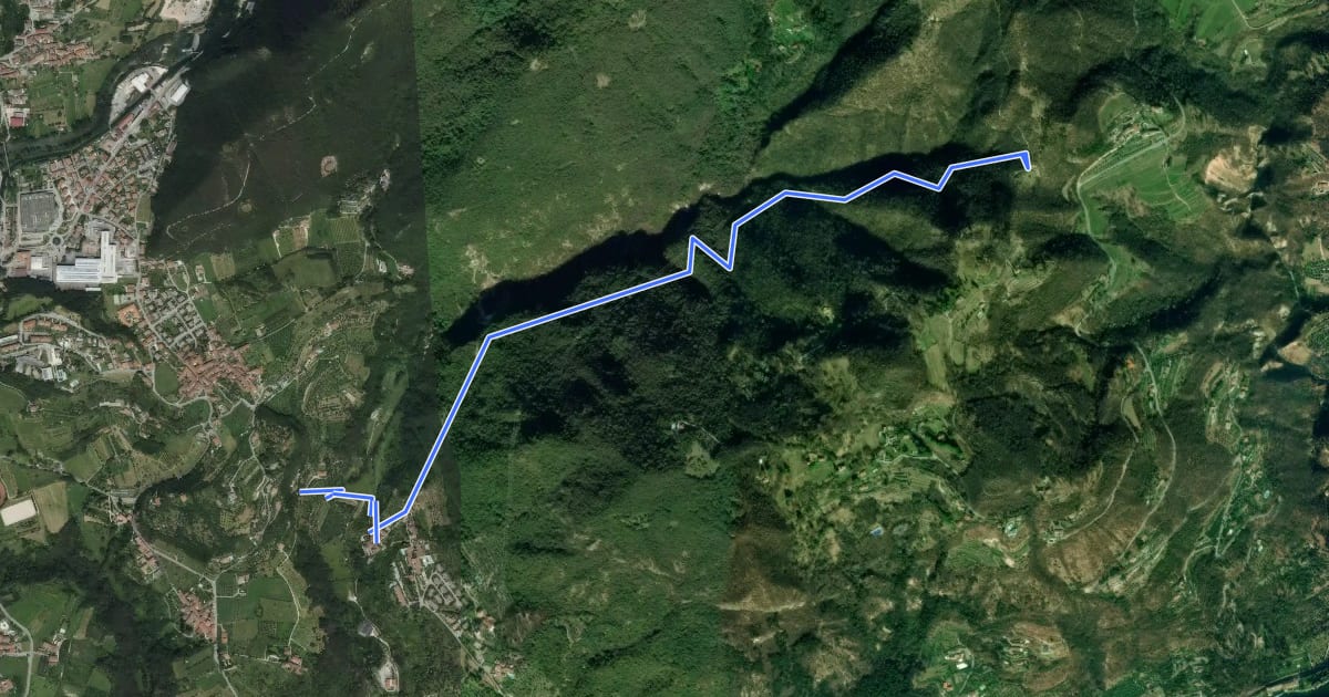 Маршрут Renzano - Passo della Stacca на спутниковом снимке