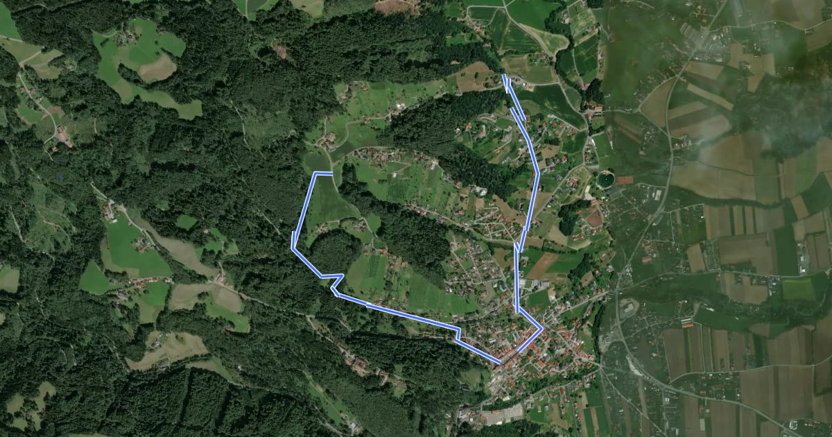 Маршрут Reschbauerweg на спутниковом снимке