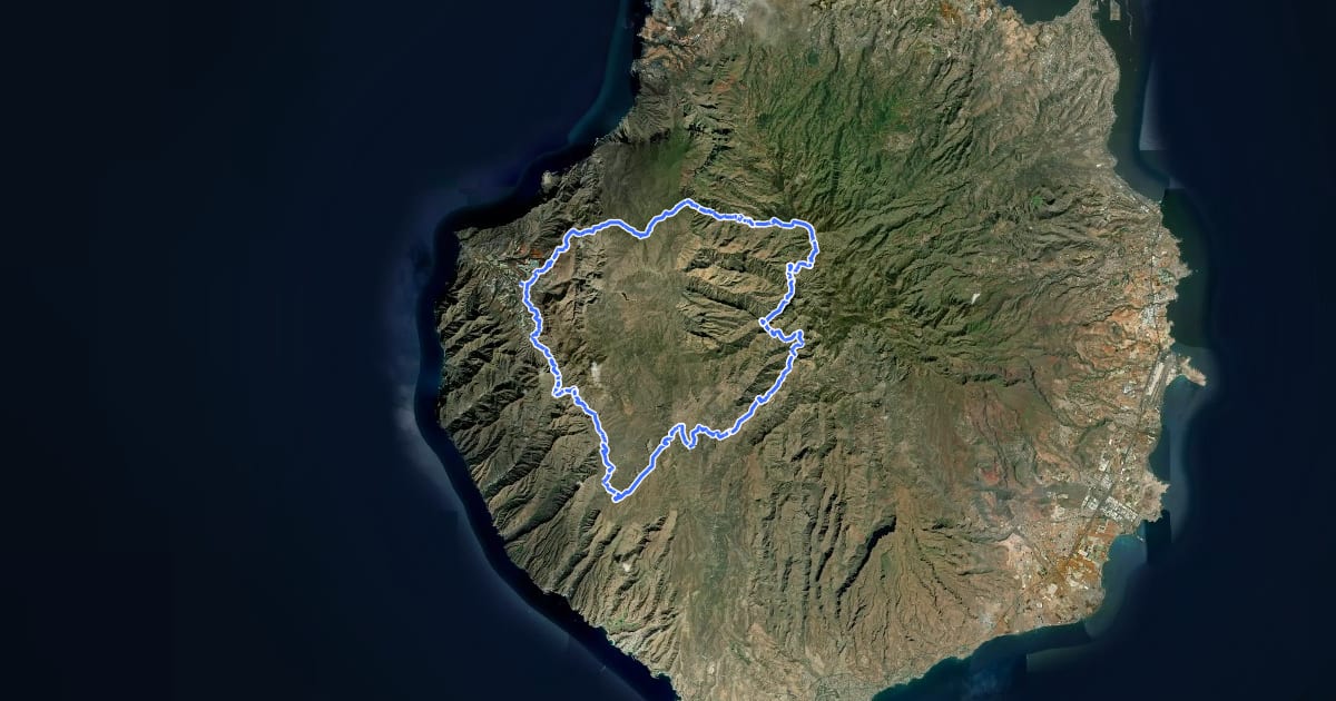 Маршрут Reserva de la biosfera de Gran Canaria на спутниковом снимке