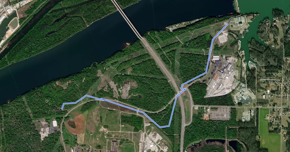 Маршрут Reservation Road Trail на спутниковом снимке