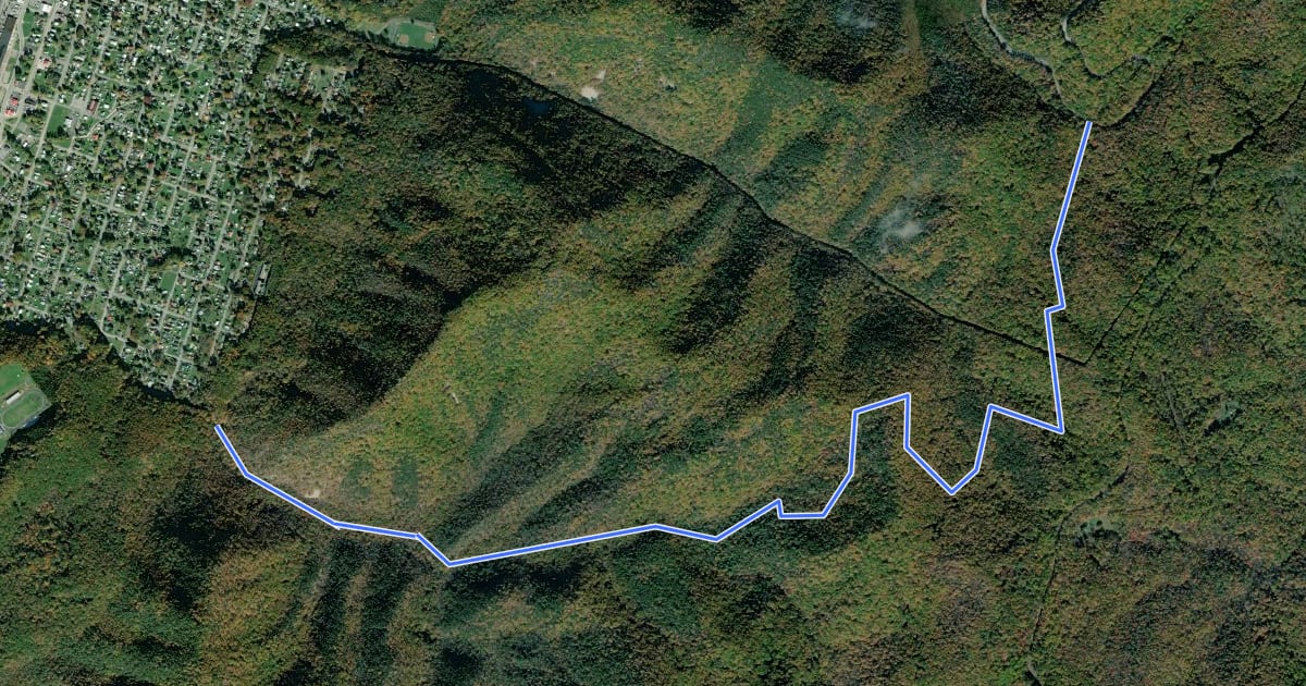 Маршрут Reservoir Hollow Trail на спутниковом снимке