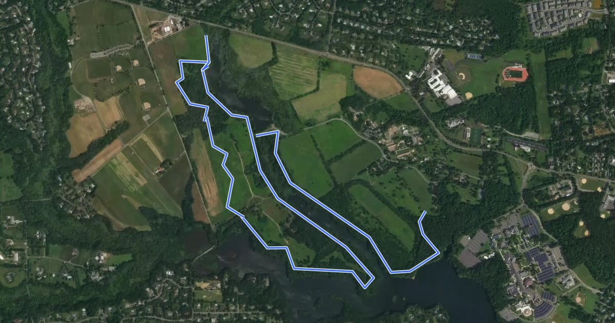 Маршрут Reservoir Loop на спутниковом снимке