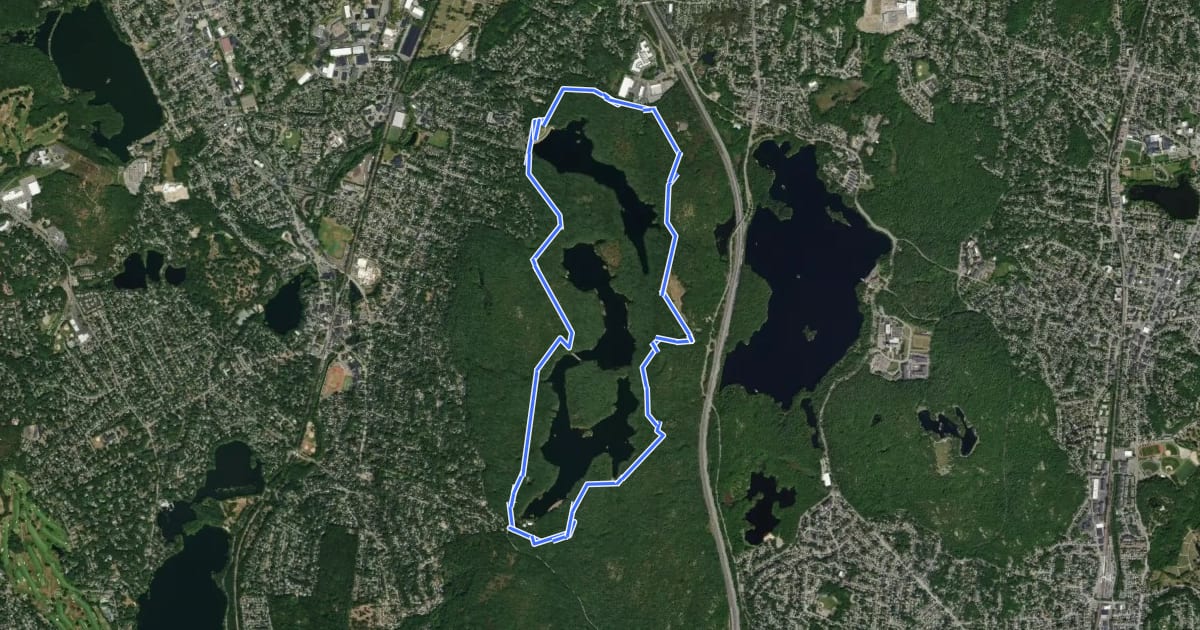 Маршрут Reservoir Trail на спутниковом снимке