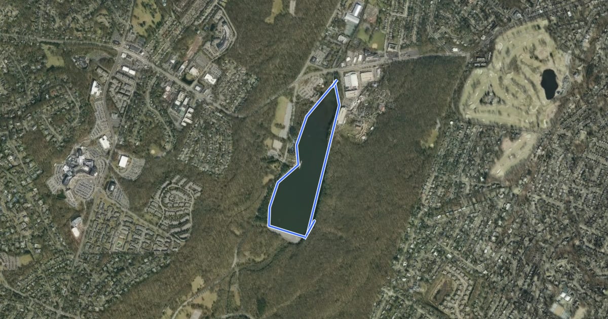 Маршрут Reservoir Walking Path на спутниковом снимке