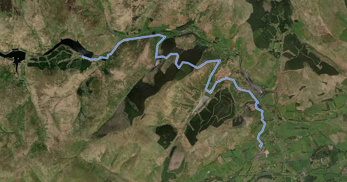Маршрут Reservoirs Trail на спутниковом снимке