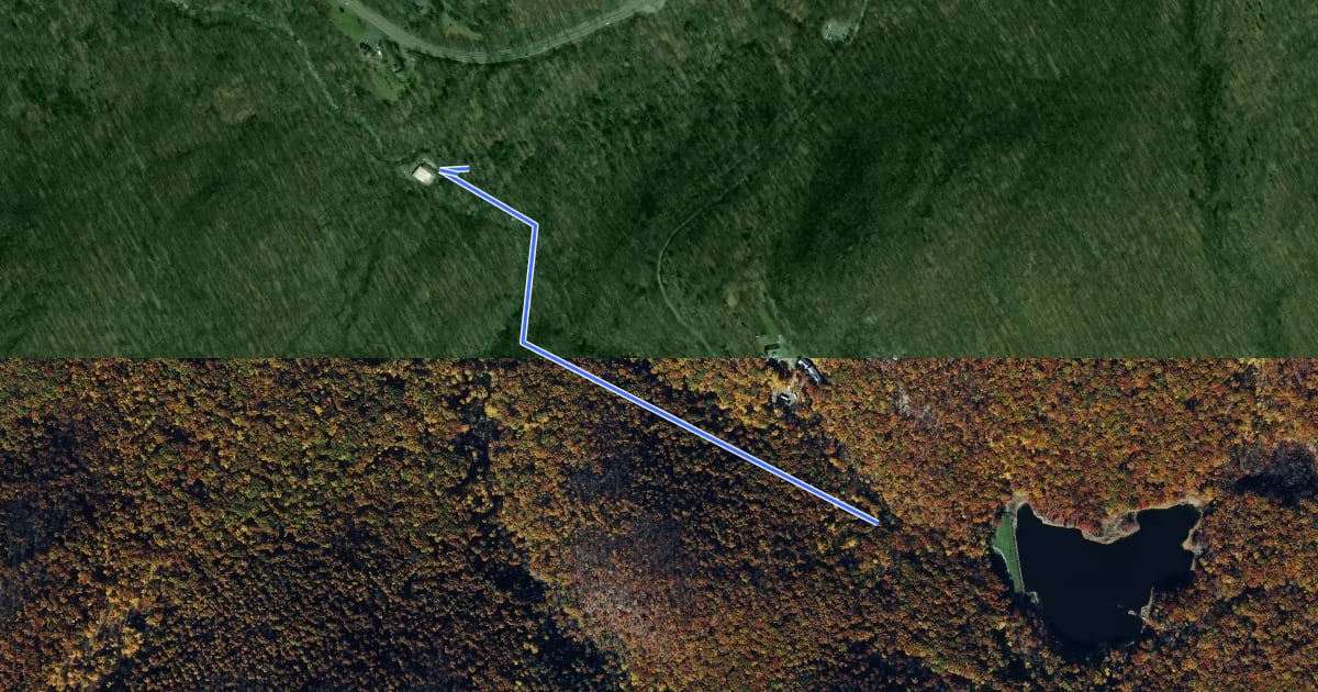Маршрут Resevoir Trail на спутниковом снимке