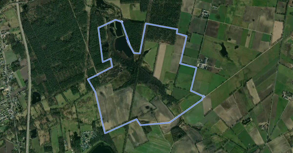 Маршрут Resterheide Oranje bol на спутниковом снимке