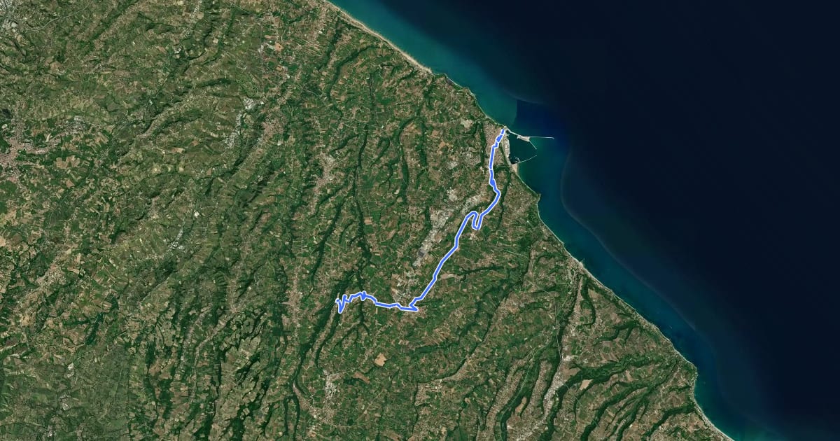 Маршрут Rete Ciclabile dei Trabocchi - 4 на спутниковом снимке