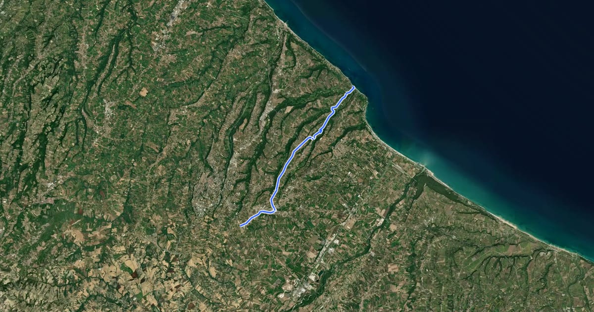 Маршрут Rete Ciclabile dei Trabocchi - 6 на спутниковом снимке