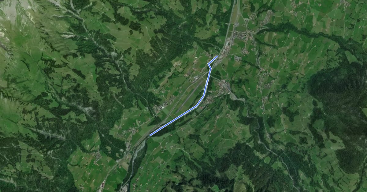 Маршрут Reudlenbrücke - Schwandisteg на спутниковом снимке