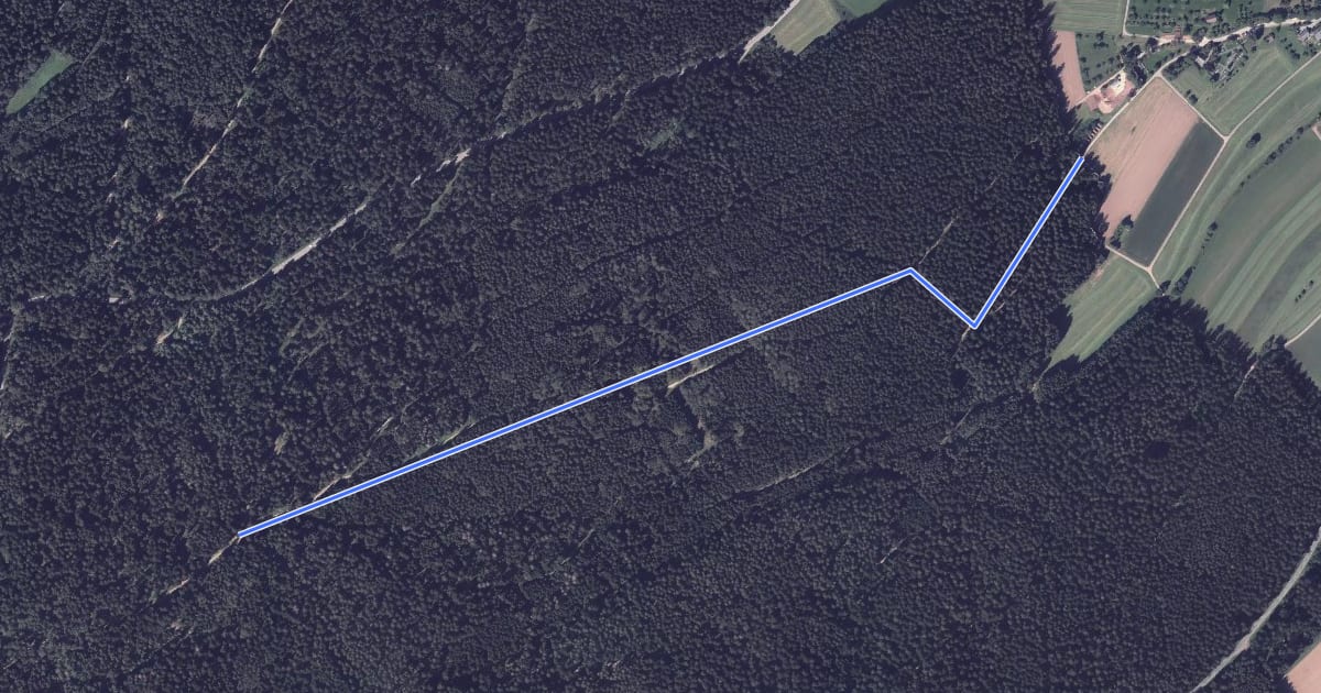 Маршрут Reutebrunnenweg - Schecknau на спутниковом снимке