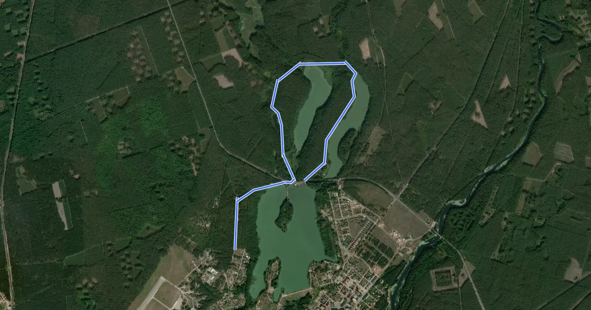Маршрут Rezerwat Kuźnik - Piła Koszyce на спутниковом снимке