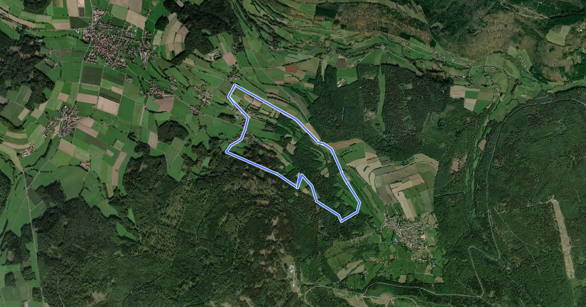 Маршрут Rhön-Rundweg 1 Wachholderhuette на спутниковом снимке