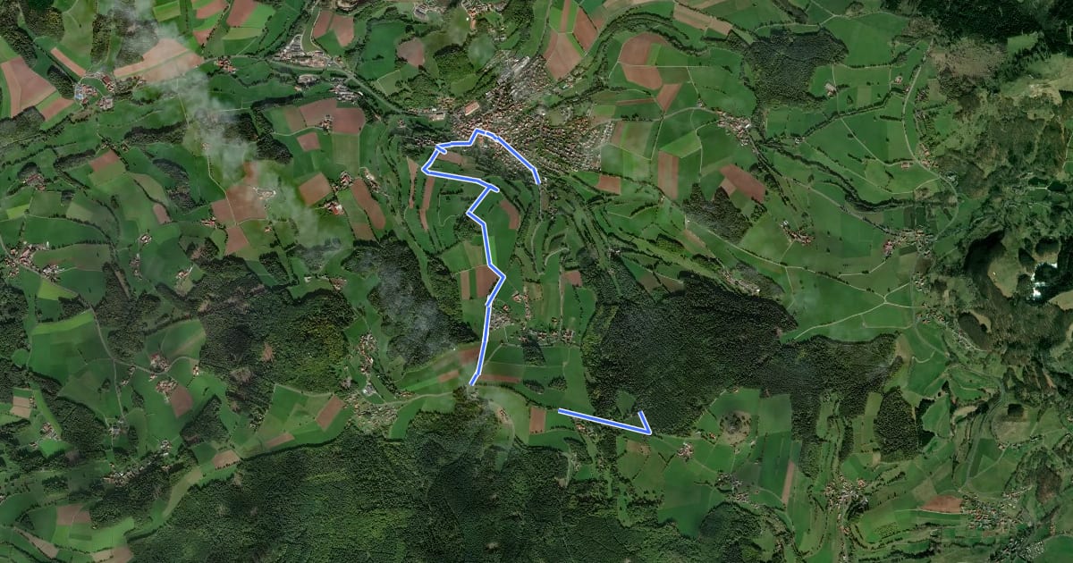 Маршрут Rhön-Rundweg 10 Poppenhausen на спутниковом снимке
