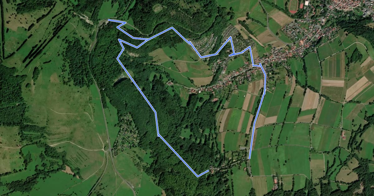 Маршрут Rhön-Rundweg 3 Haselbach на спутниковом снимке