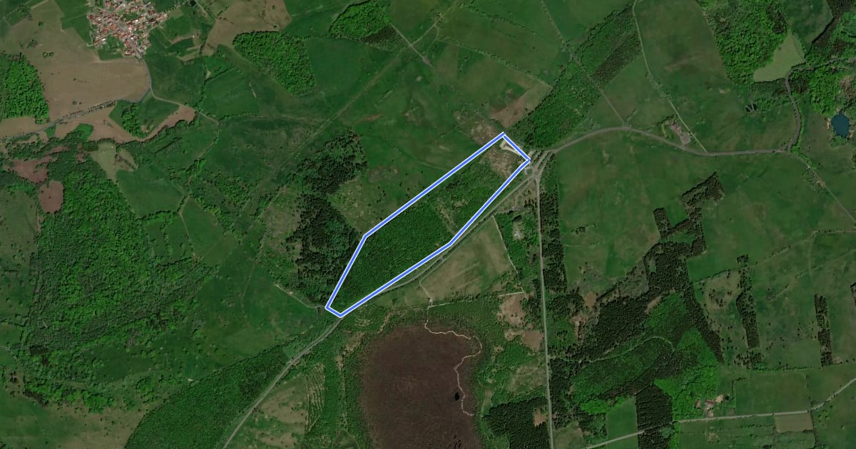 Маршрут Rhön-Rundweg 3 Schwarzes Moor на спутниковом снимке