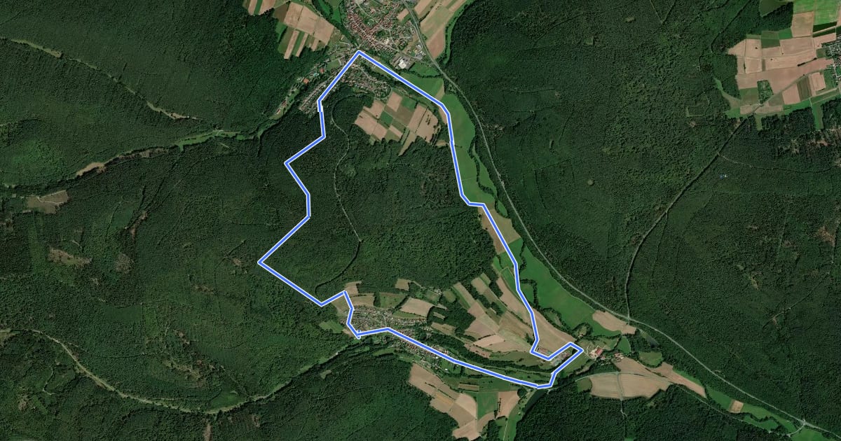 Маршрут Rhön-Rundweg 5 Schönau an der Brend на спутниковом снимке