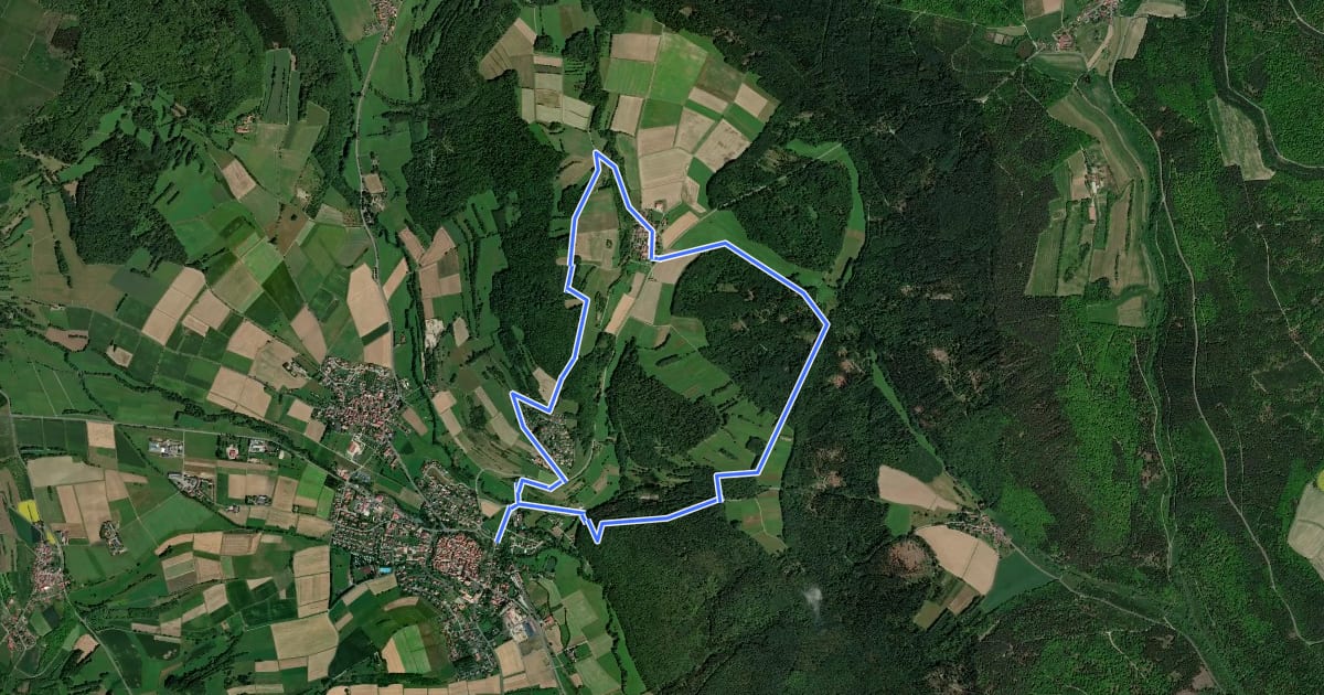 Маршрут Rhön-Rundweg Fladungen 2 на спутниковом снимке