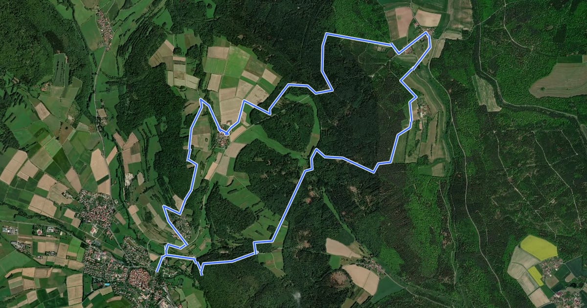 Маршрут Rhön-Rundweg Fladungen 3 на спутниковом снимке