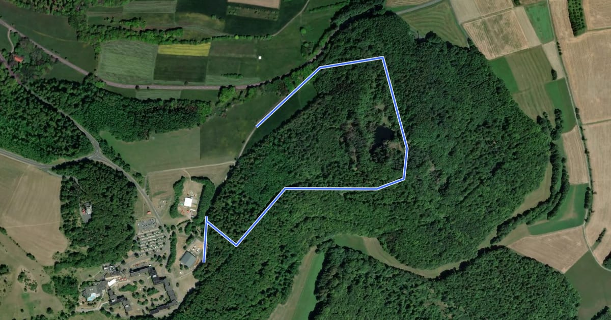 Маршрут Rhön-Rundweg Hausen 5 на спутниковом снимке