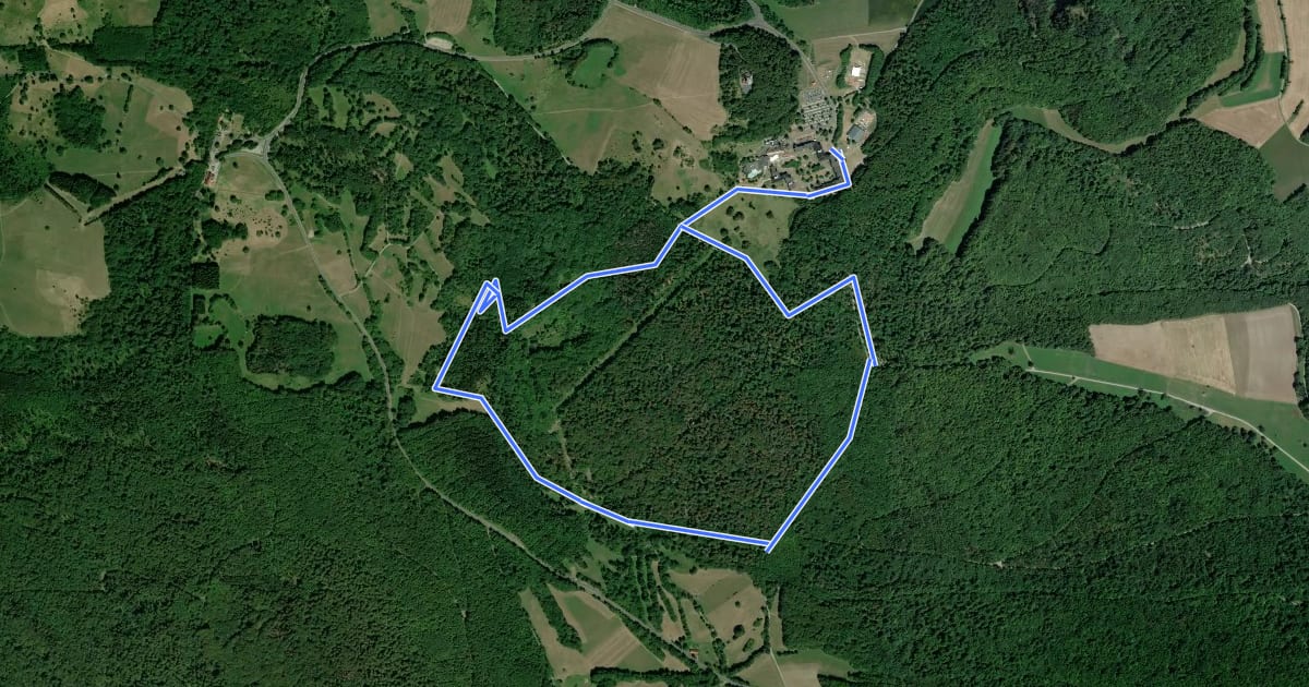 Маршрут Rhön-Rundweg Hausen 6 на спутниковом снимке