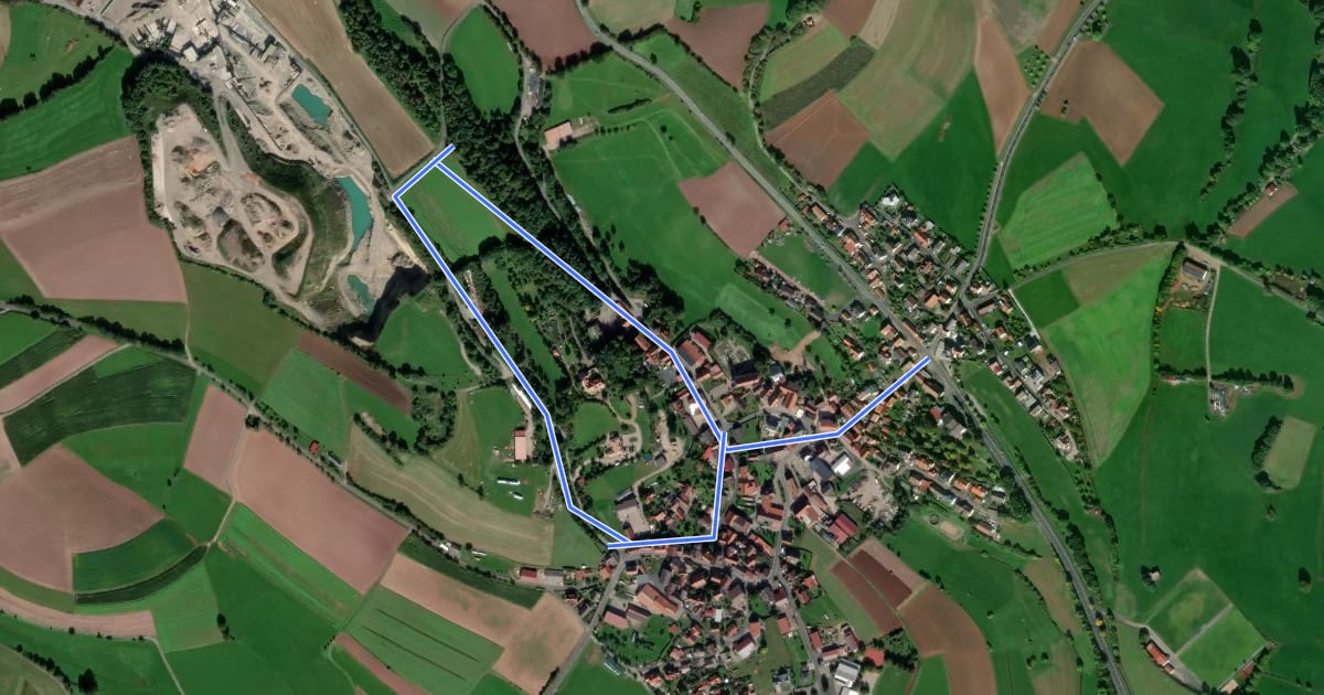 Маршрут Rhön-Rundweg Oberleichtersbach 2 на спутниковом снимке