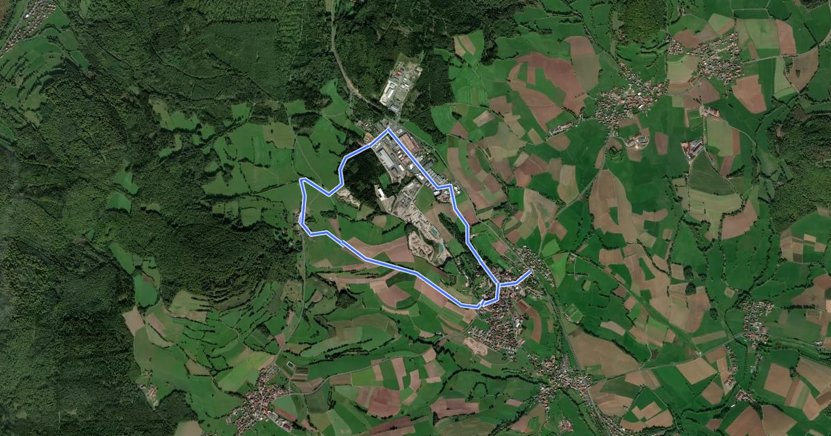 Маршрут Rhön-Rundweg Oberleichtersbach 3 на спутниковом снимке