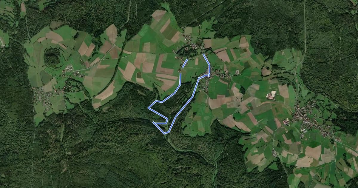 Маршрут Rhön-Rundweg Zeitlofs 3 на спутниковом снимке