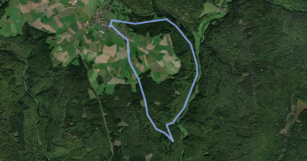 Маршрут Rhön-Rundwege Zeitlofs 7 на спутниковом снимке