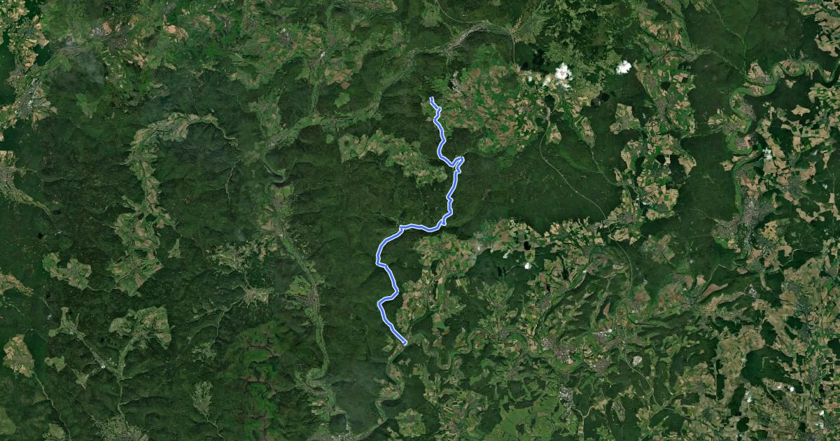 Маршрут Rhönklubweg Gräfendorf - Dreistelz Aussichtsturm на спутниковом снимке