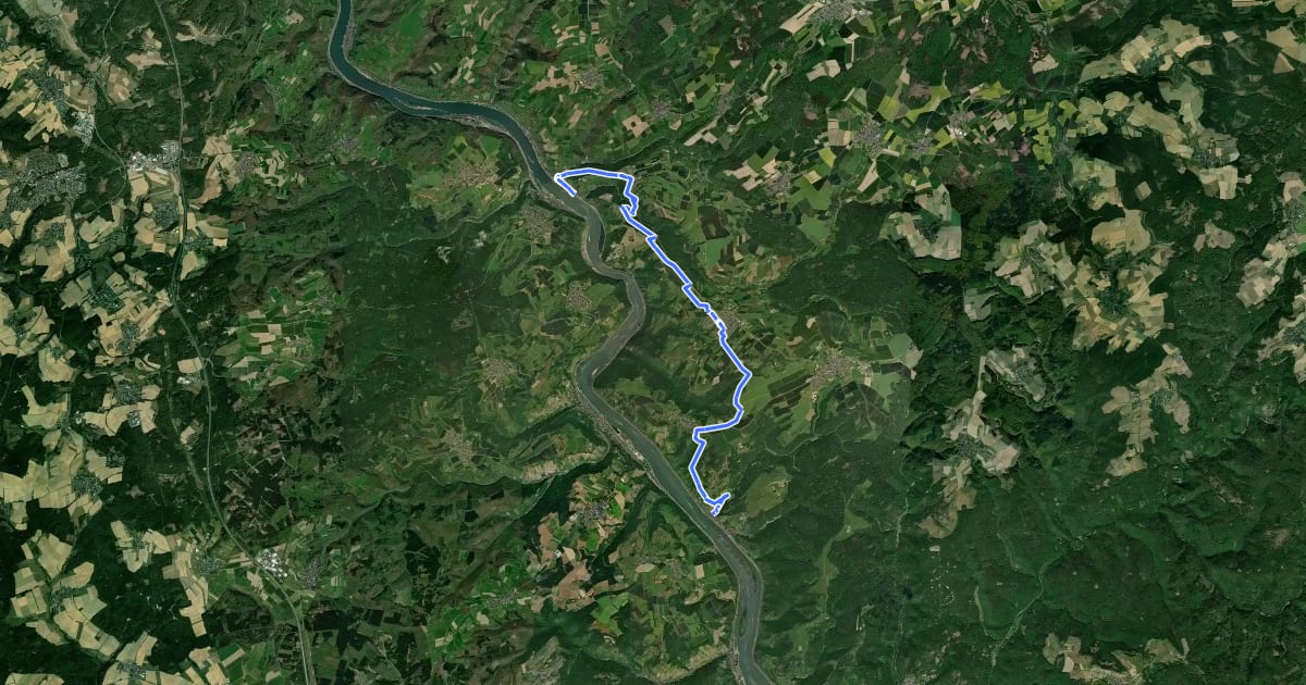 Маршрут Rhein-Camino - 3. Etappe - Jakobsweg на спутниковом снимке