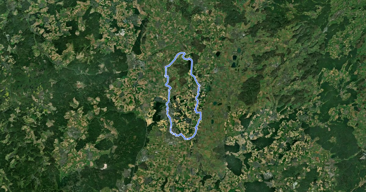 Маршрут Rhein-Main-Vergnügen Route 2 на спутниковом снимке