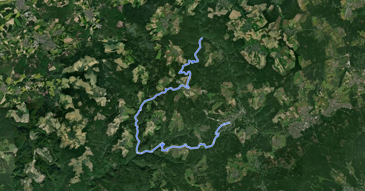 Маршрут Rhein-Taunus-Klub Gelber Balken на спутниковом снимке